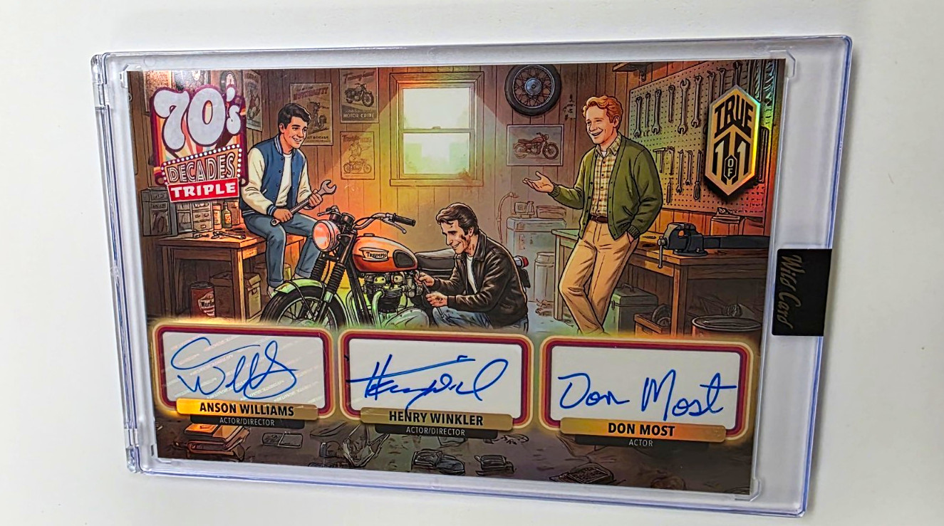 Happy Days 2026 Decades Auto Anson Williams/Henry Winkler/Don Most True 1/1
