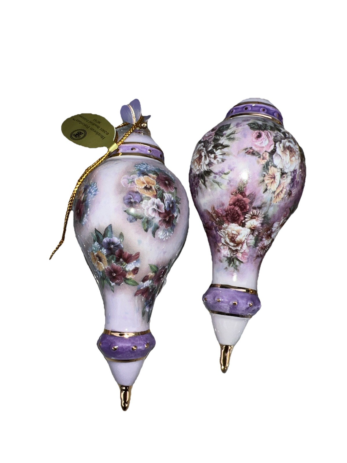 Bradford Heirloom Porcelain Ornament Lena Lui Cherish Chintz Set of 12 Mint Cond Bradford Heirloom Porcelain Ornament Lena Lui Cherish Chintz Set of 12 Mint Cond