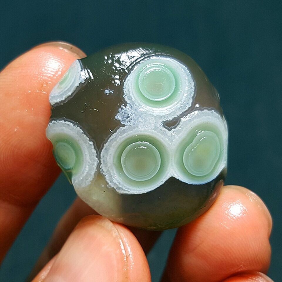 Rare13G Natural Gobi agate eye Agate Madagascar 42A58+