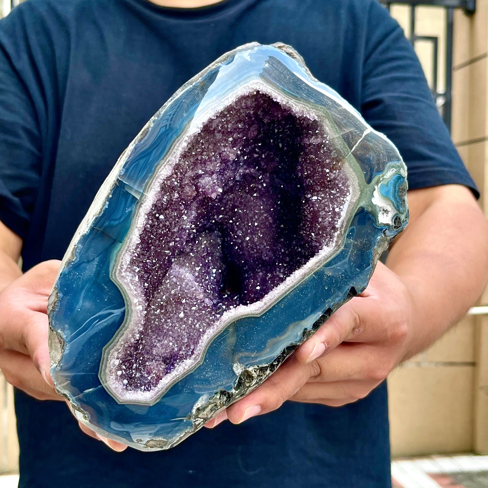 10.12LB Beautiful amethyst money bag, natural Uruguayan mineral crystal 10.12LB Beautiful amethyst money bag, natural Uruguayan mineral crystal