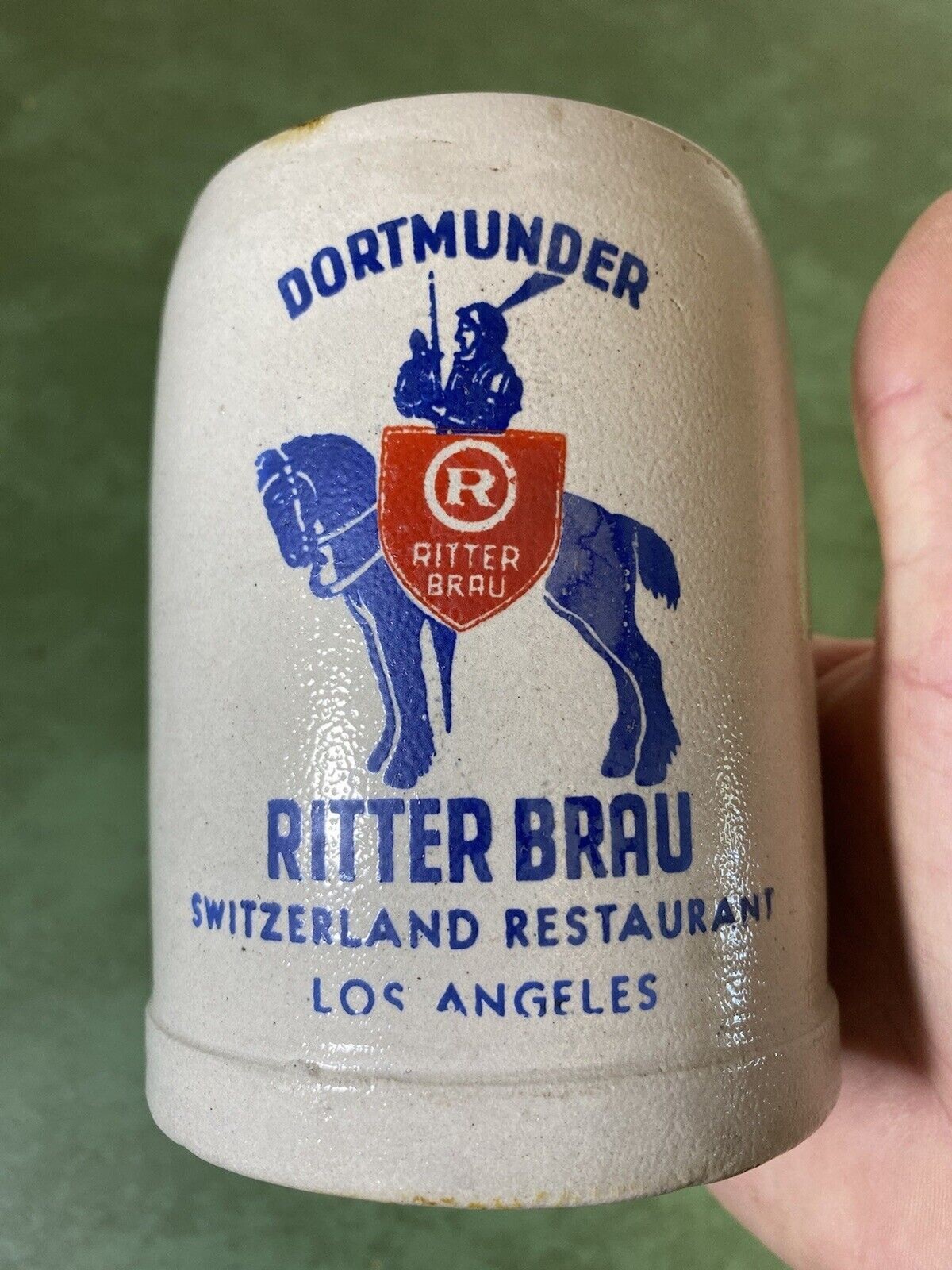 VTG Unusual Dortmunder Bier Beer Stein W. Germany .05 L Switzerland Restaurant