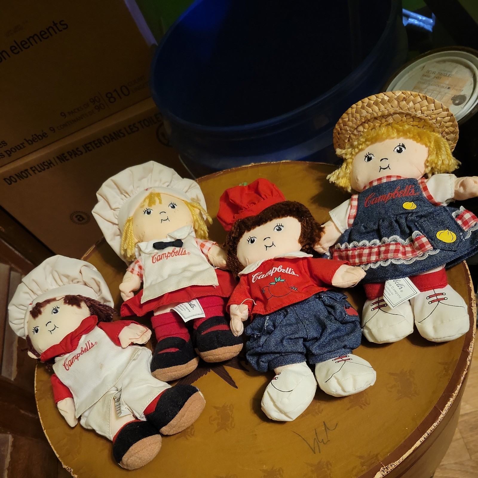 1999 and 2000 Campbell’s Soup Kids Plushes Set Of 4