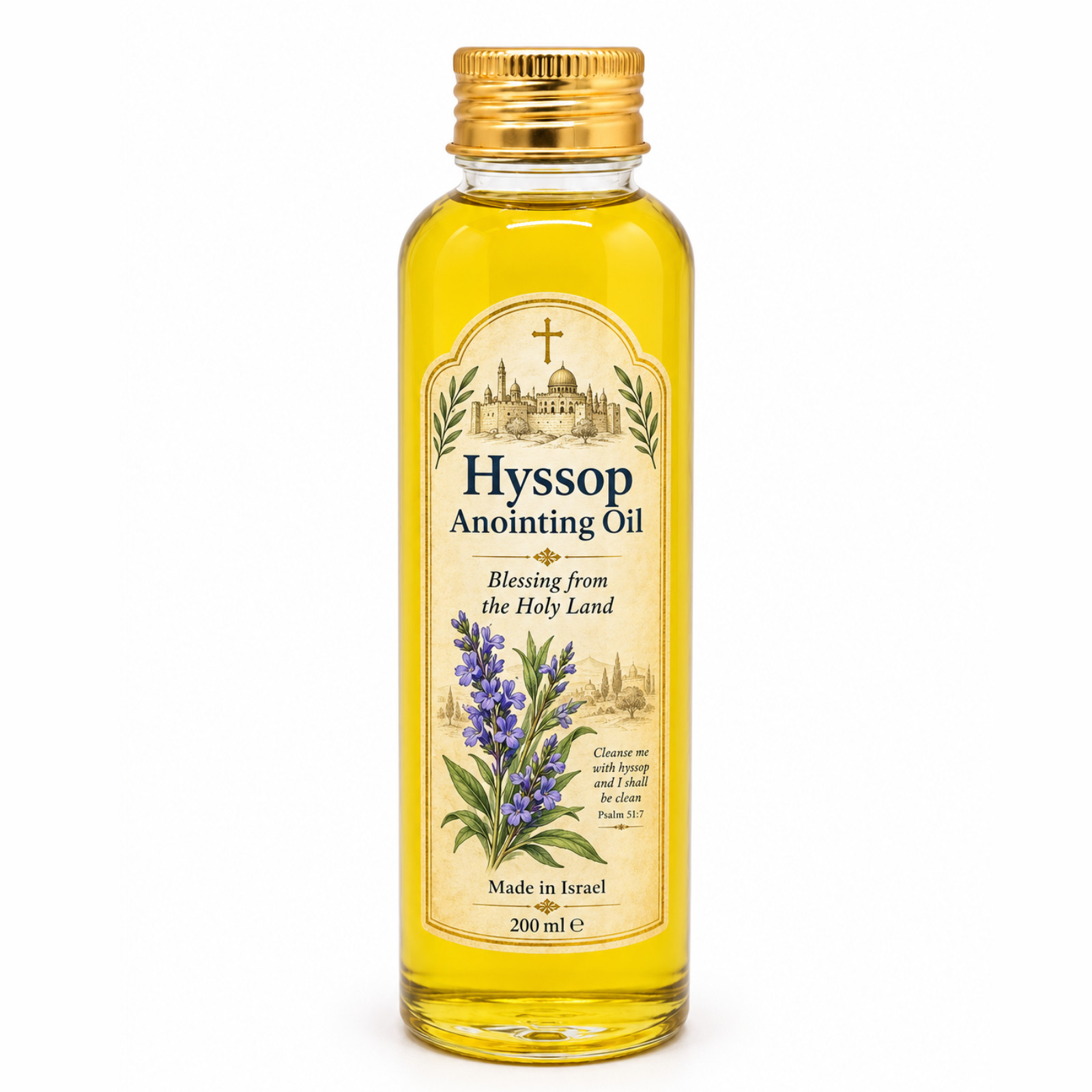 Hyssop Anointing Oil 100ml 3.4oz Holy Land Israel Blessed Christian Gift