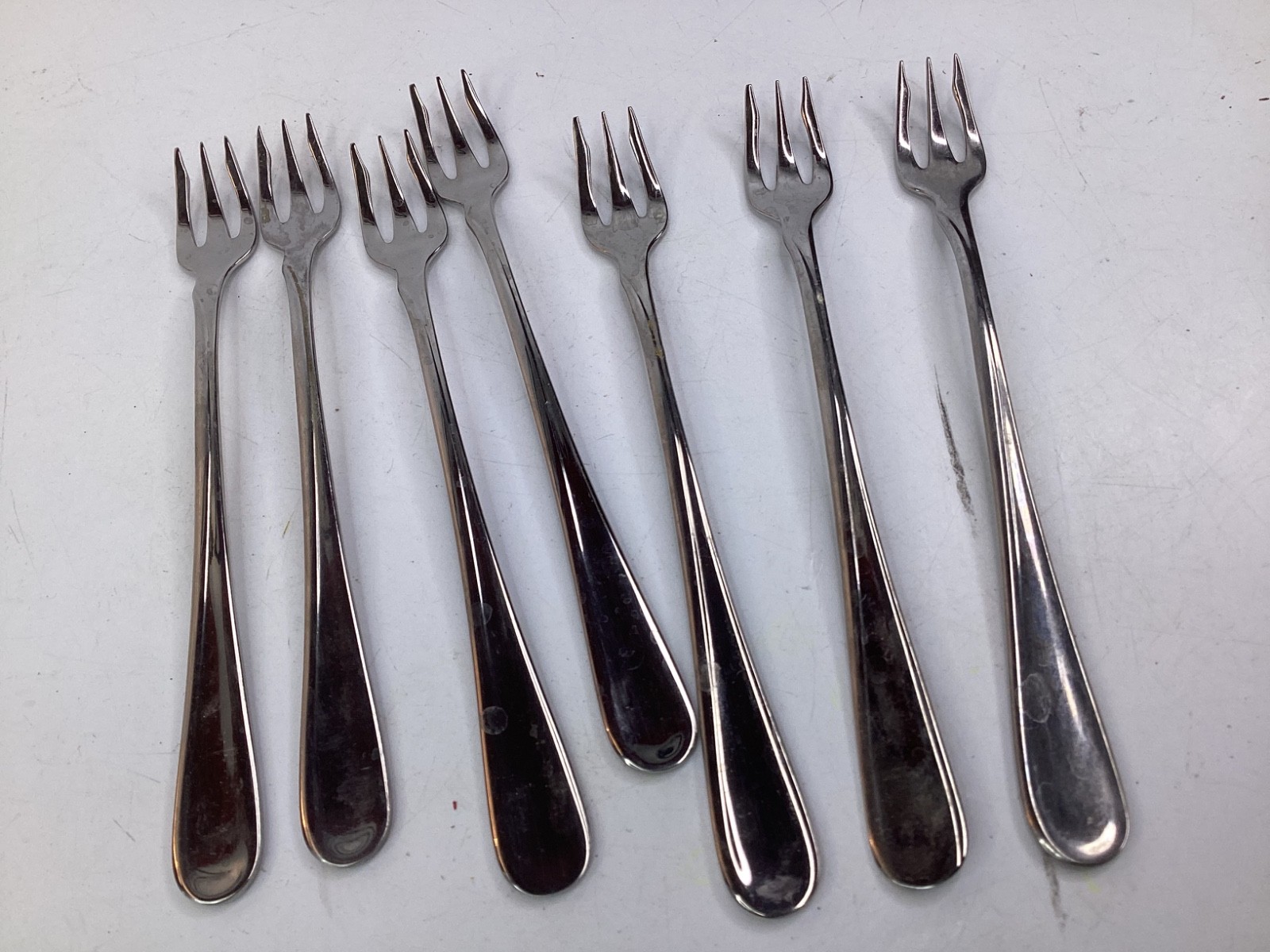 Wm A Rogers Oneida LTD Stainless Flatware Pickle / Olive Fork (Set of 6)