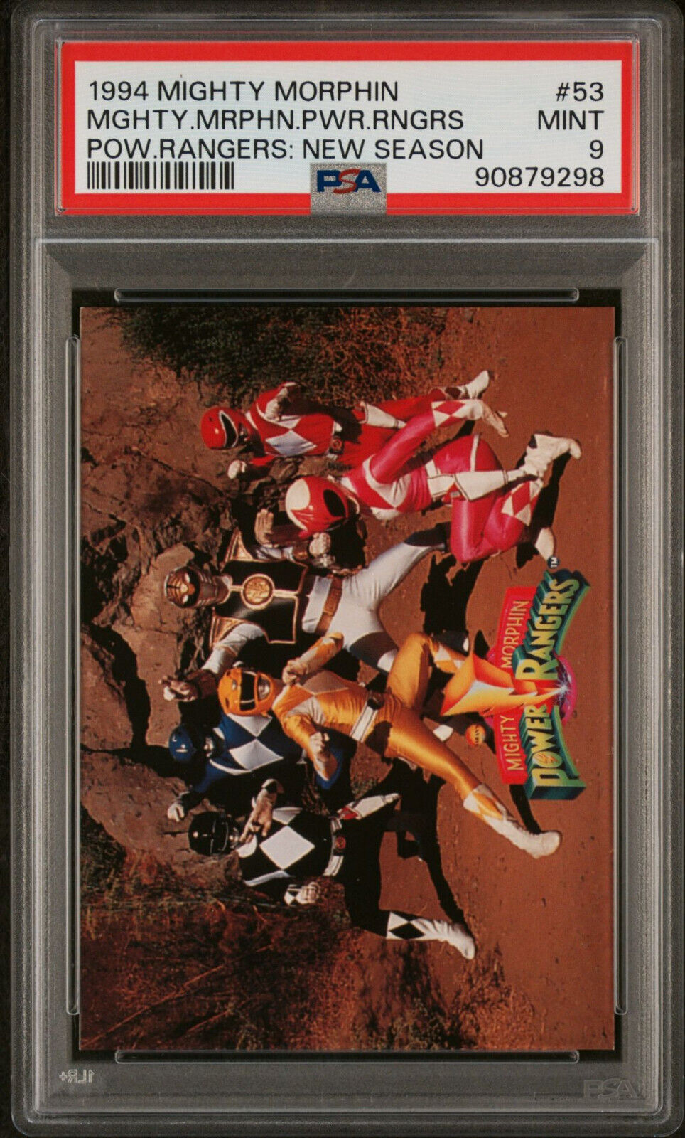1994 Power Rangers: The New Season #53 Mighty Morphin Power Rangers PSA 9 Mint