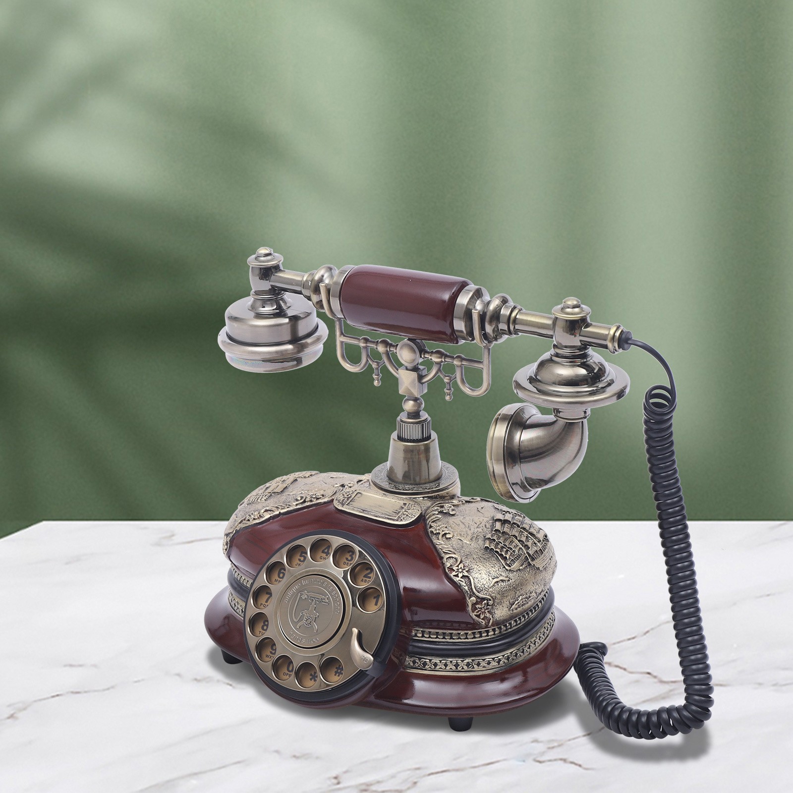 Antique Classic French Rotary Dial Working Telephone Vintage Home Decorations
