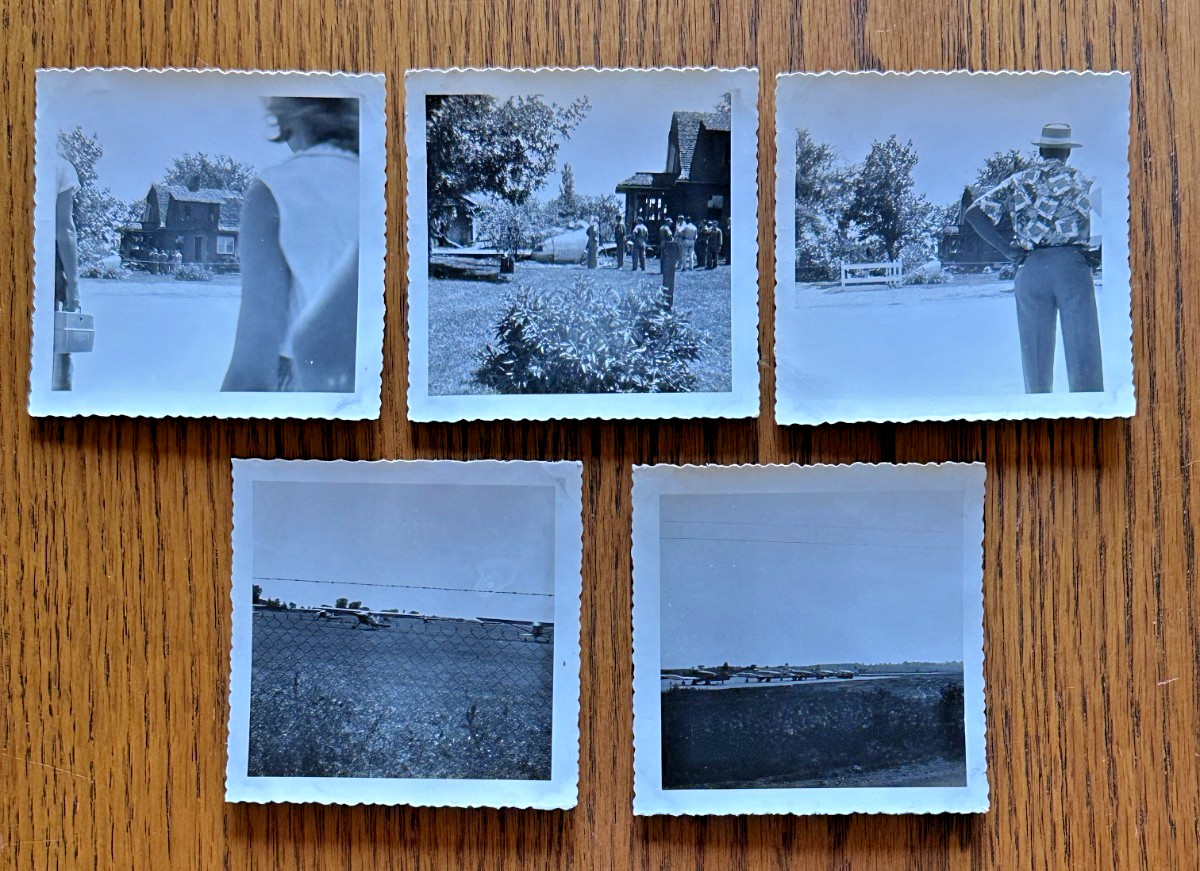 1950's Lot of 5 Presumed Plane Crash Photographs Somewhere in IA Research Needed