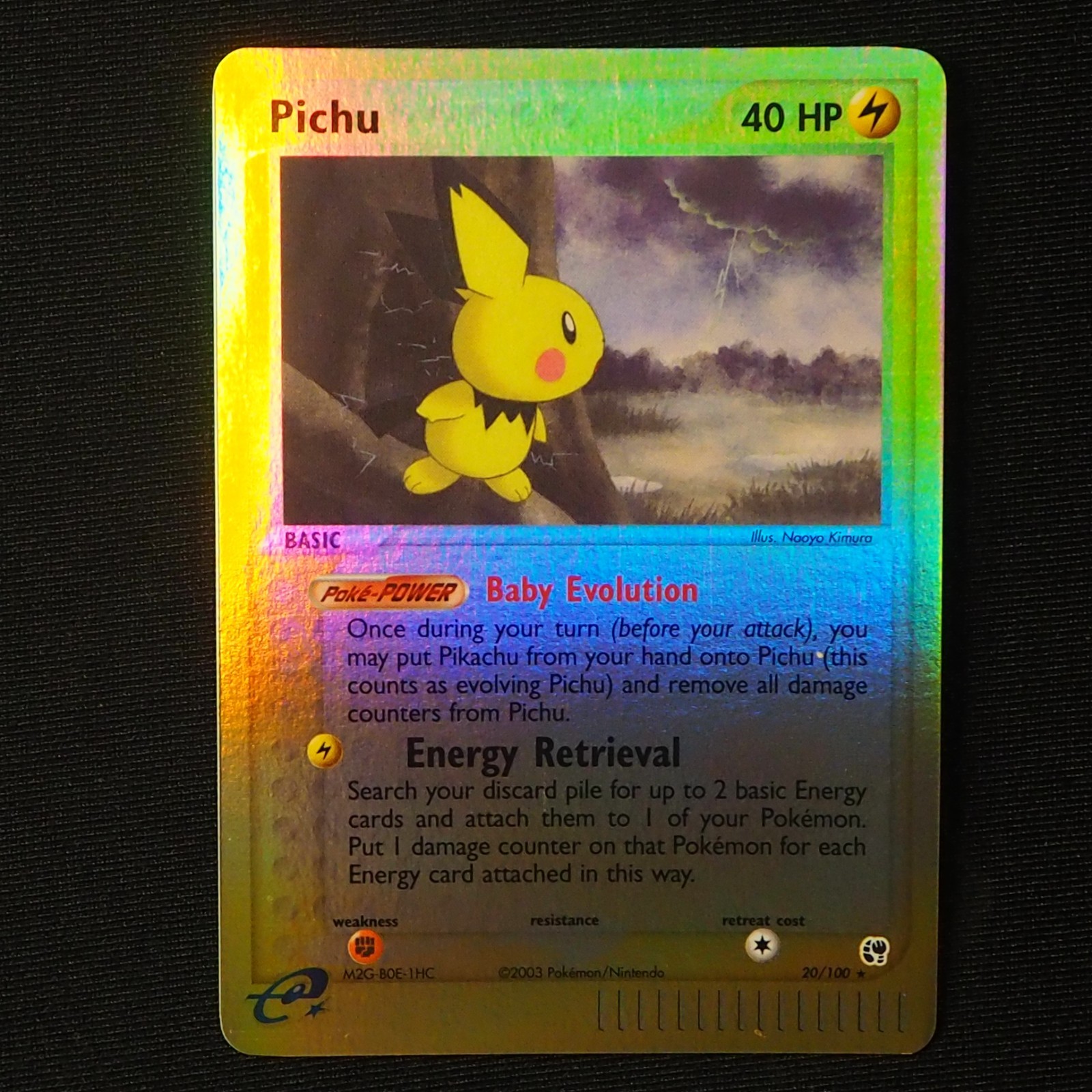 Pichu EX Sandstorm 20/100 Reverse Holo Pokemon TCG