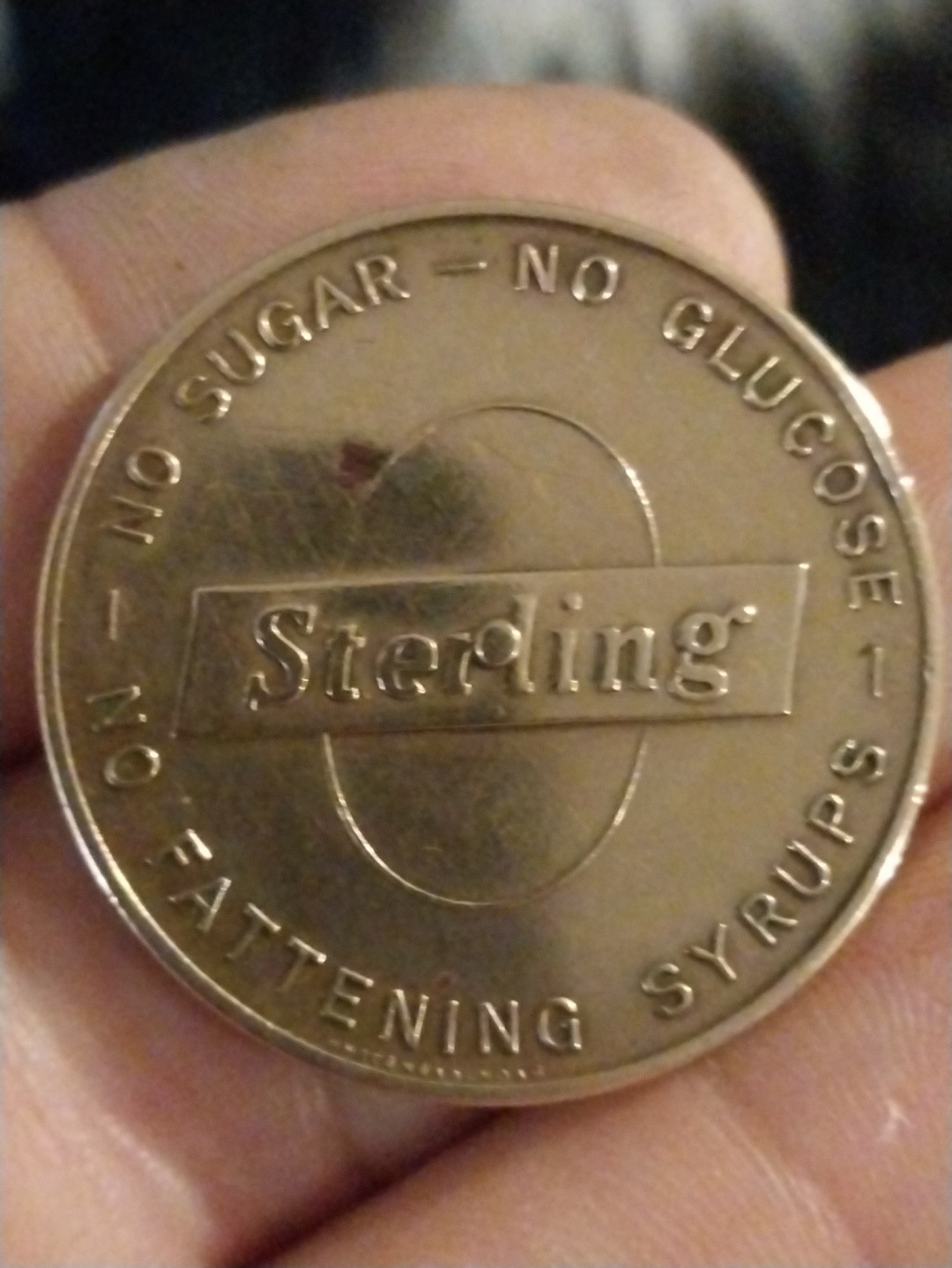 Vintage Sterling Company Syrups Spinner Token Round & Round She Goes