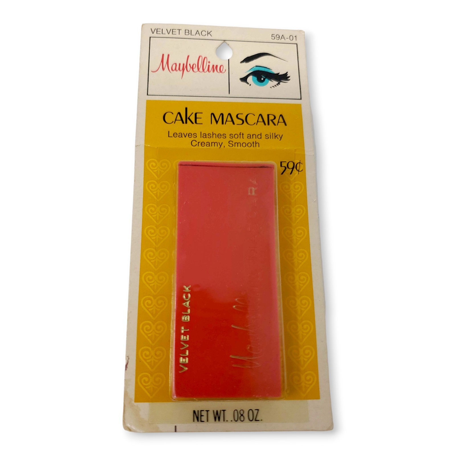 Vintage Maybelline Cake Mascara Velvet Black 69A-01 In original Packaging