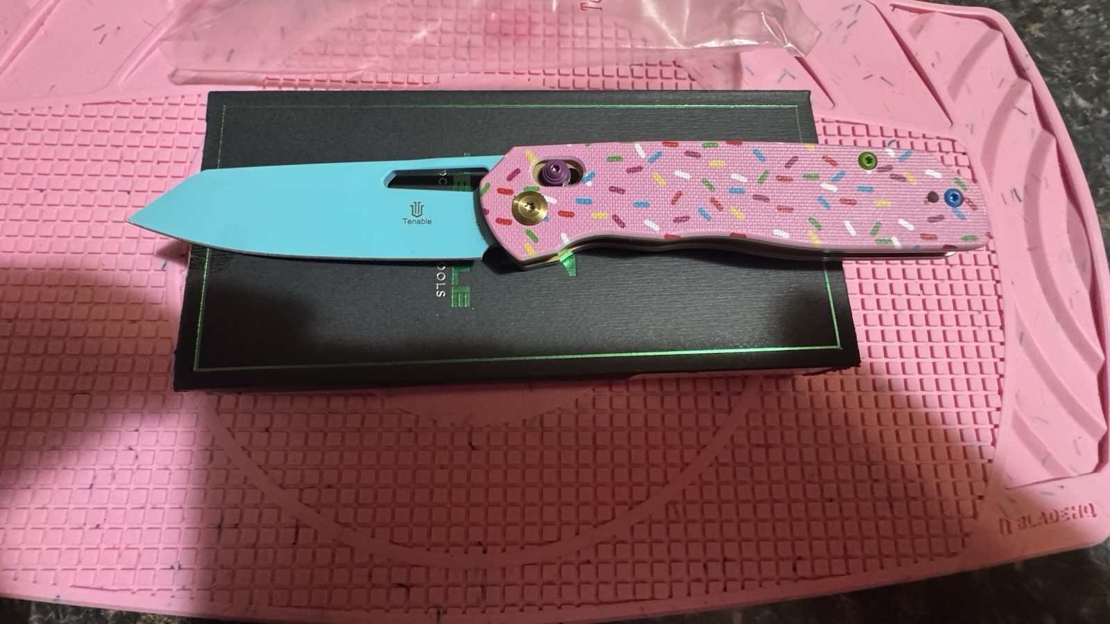 Tenable Knives Blade HQ Dessert Warrior Shard Blue, G10, 14C28N