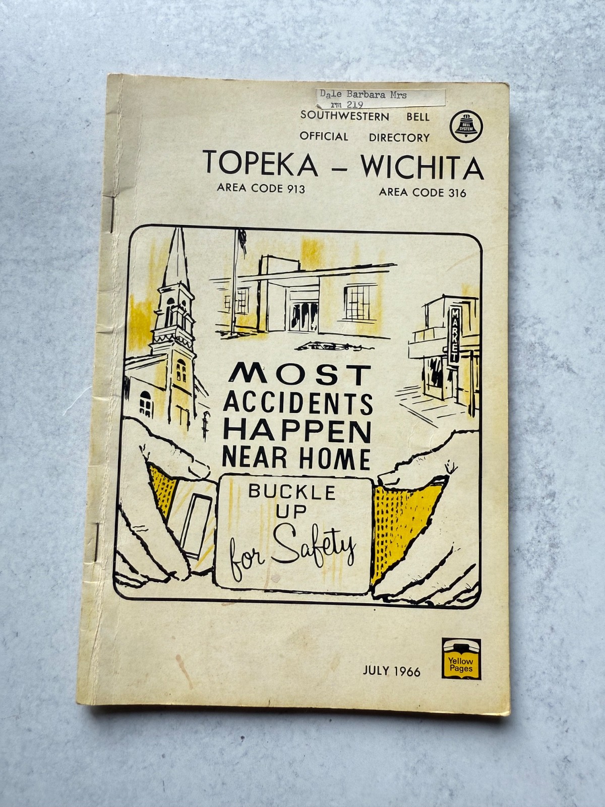 Vintage 1966 Southwestern Bell Employee Directory Book Topeka Wichita KS Offices