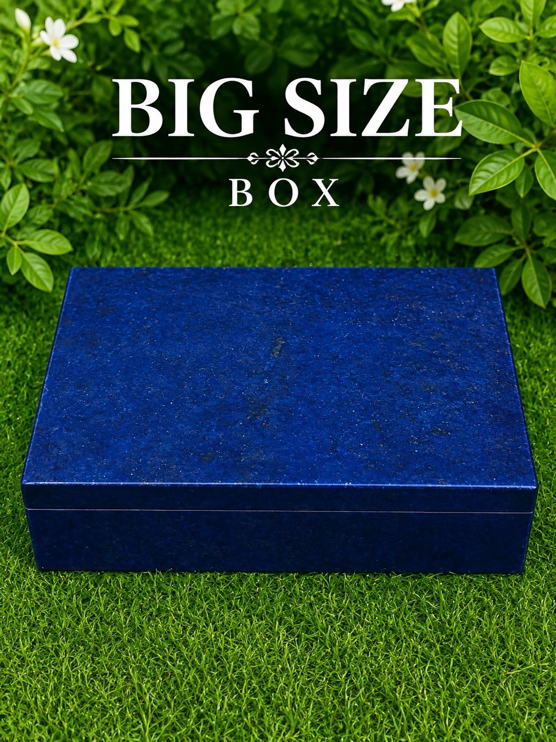 Large Blue Stone Box Handmade Natural Lapis Lazuli Style Storage Box AAA