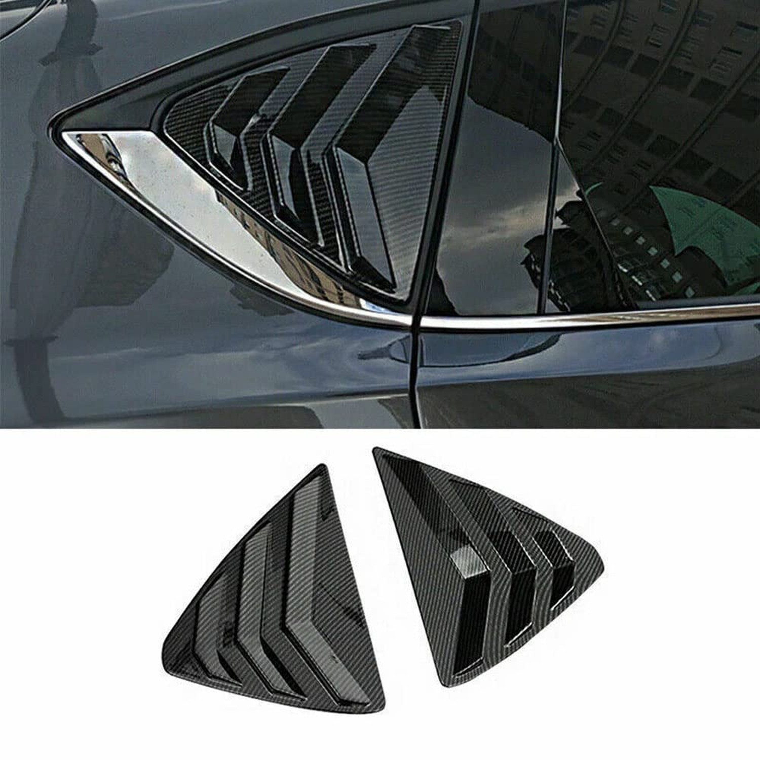 BOYUER for Mazda CX-5 CX5 2017-2025 Racing Style Rear Side Window Louvers, Sp...