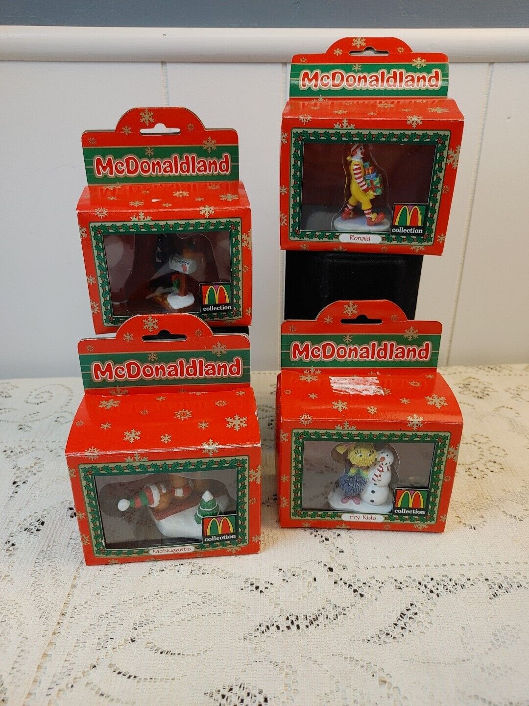 Vintage 1997 McDonaldland Lot Of 4 Christmas Figures by Cavanagh Ronald McNugget