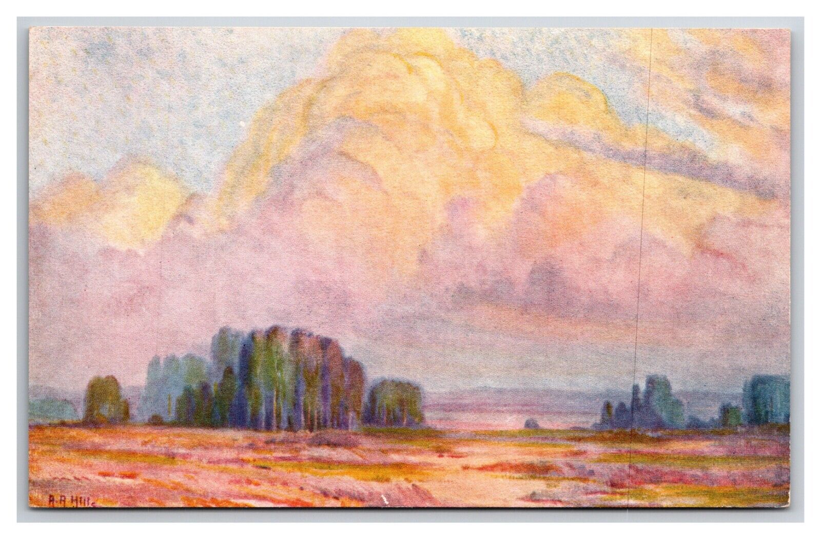 Cloud Castles Painting By Anne A Hills UNP California Art Co DB Postcard V22