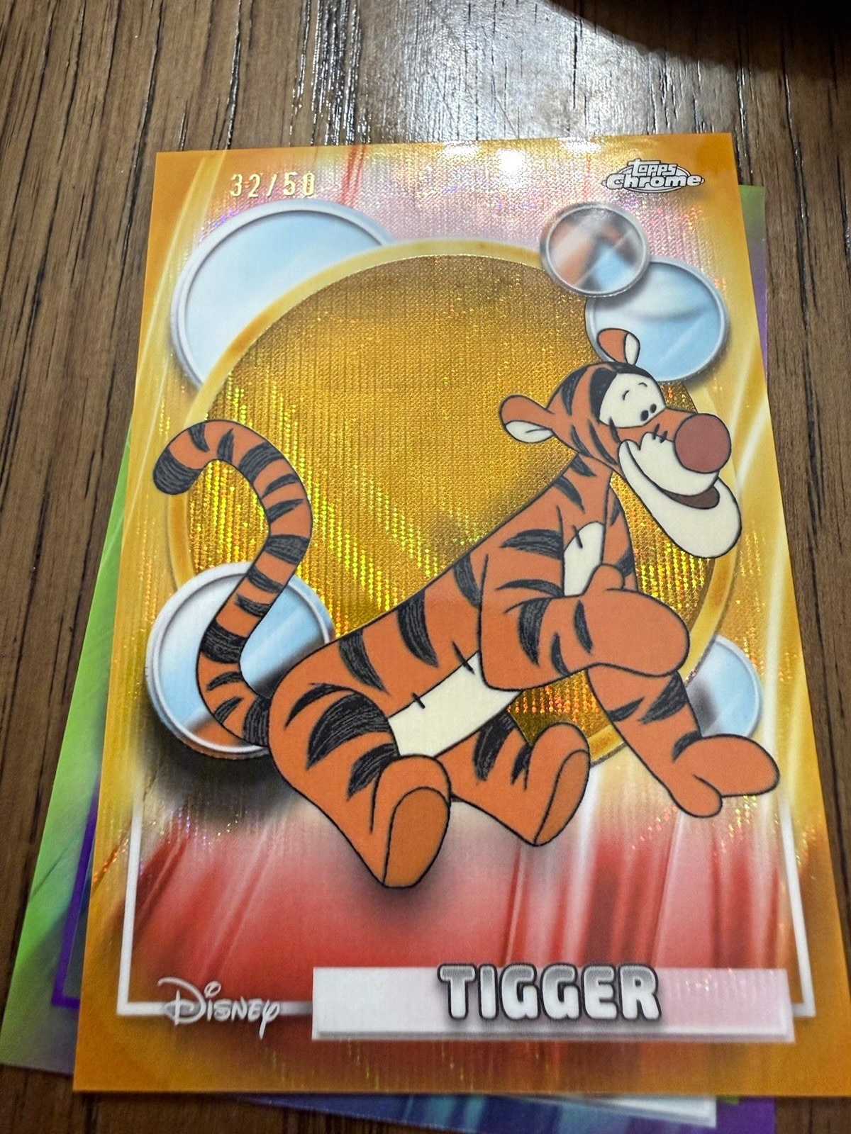 Topps Chrome Disney Winnie the Pooh Tigger #32/50 Parallel/Variety Card