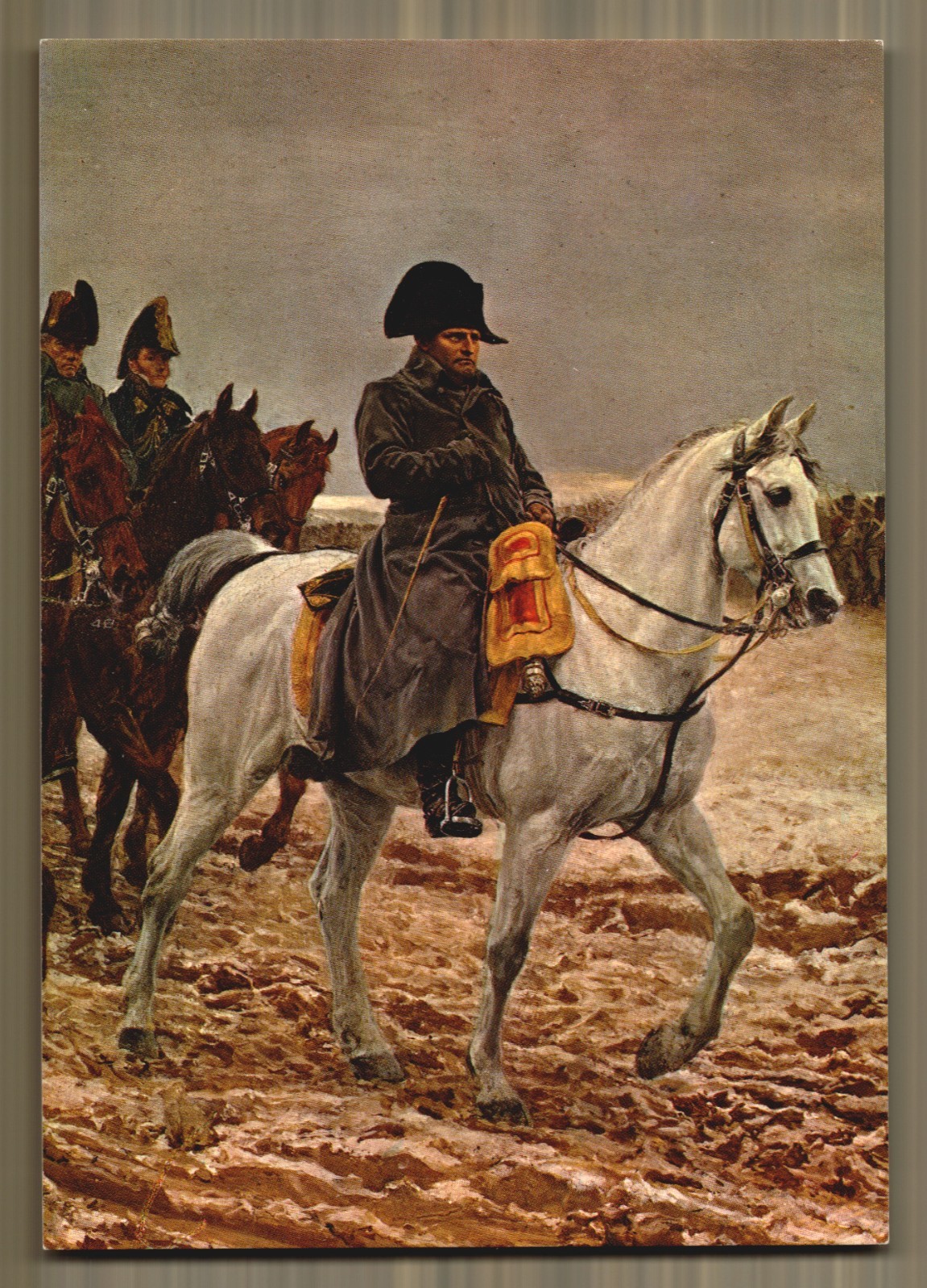 Postcard Vtg Art Napoleon on white Horse 1814 Meissonier Meissonnier detail