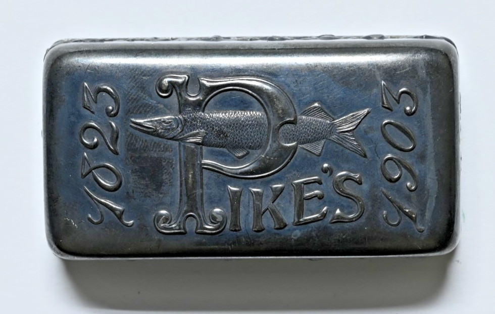 Antique Pike Mfg Co. 80th Ann Comm Pocket Sharpening Case with Inside Label