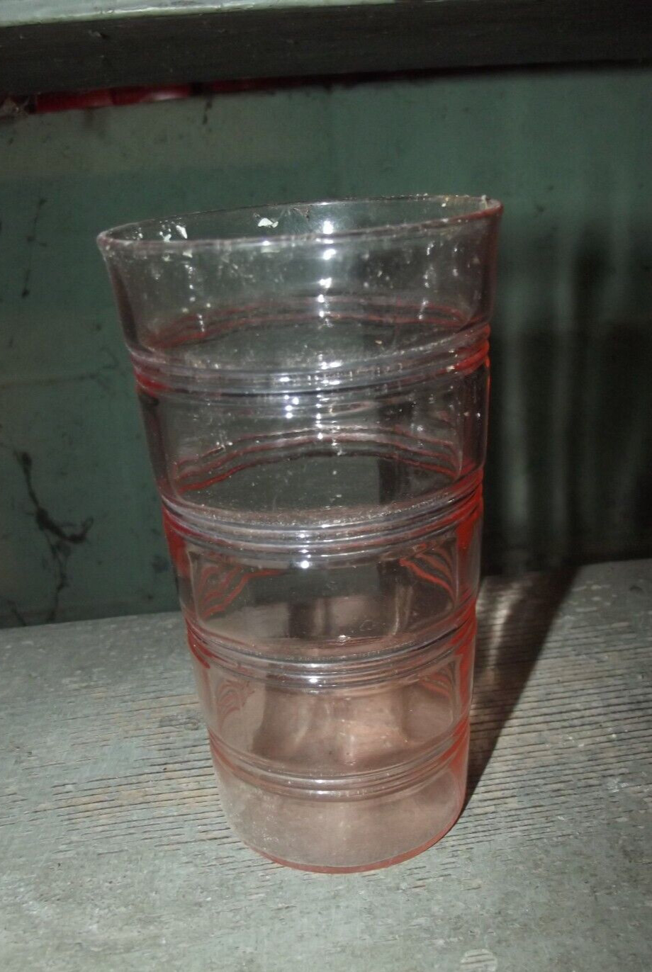 Hocking Ring pattern pink depression glass 5\ Hocking Ring pattern pink depression glass 5\