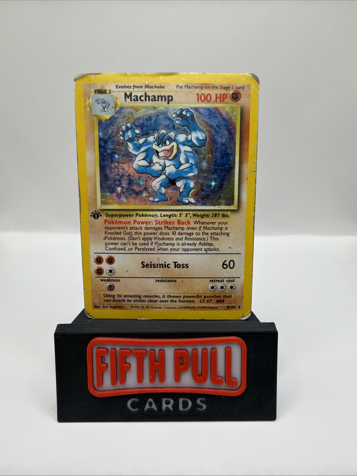 Wizards of the Coast Machamp 1st Edition Shadowless Holo 8/102 100HP EN 1999 Wizards of the Coast Machamp 1st Edition Shadowless Holo 8/102 100HP EN 1999