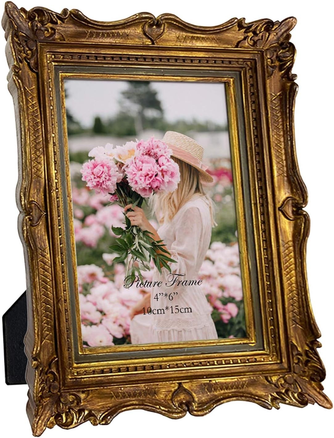 Handcrafted 4x6 Picture Frame in Vintage Bronze Gold - Unique Gift Idea Handcrafted 4x6 Picture Frame in Vintage Bronze Gold - Unique Gift Idea