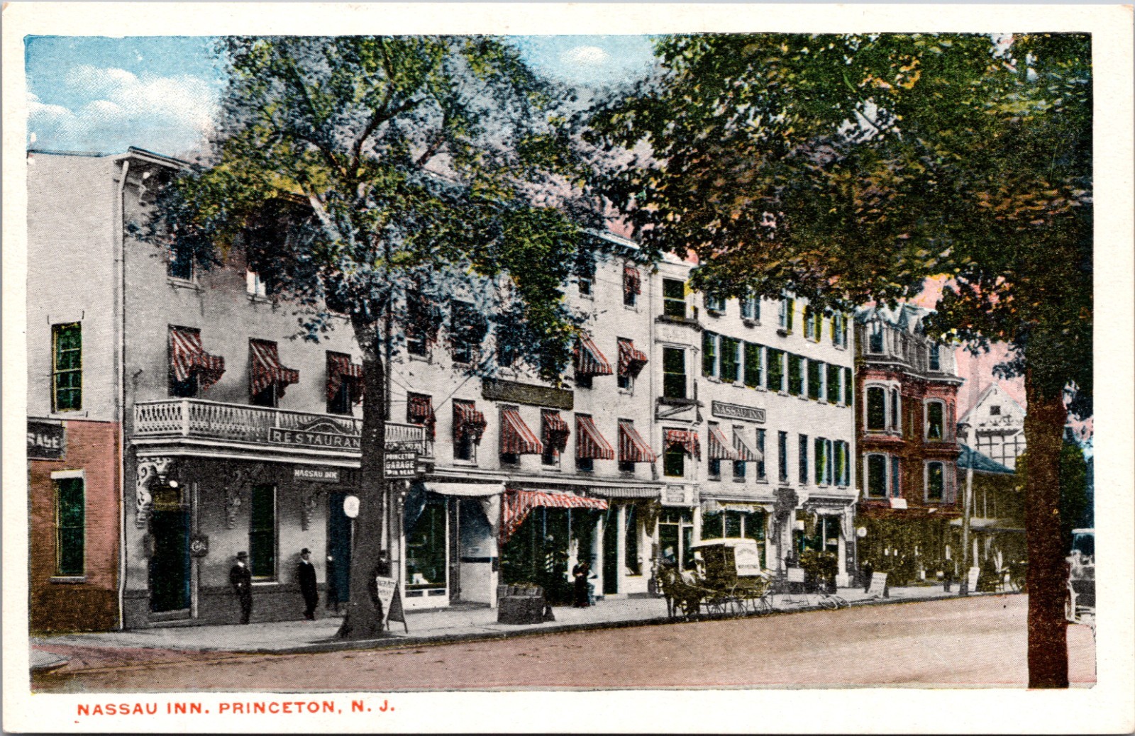 Nassau Inn Princeton New Jersey Street Scene Horse Delivery Wagon Shops Linen Nassau Inn Princeton New Jersey Street Scene Horse Delivery Wagon Shops Linen