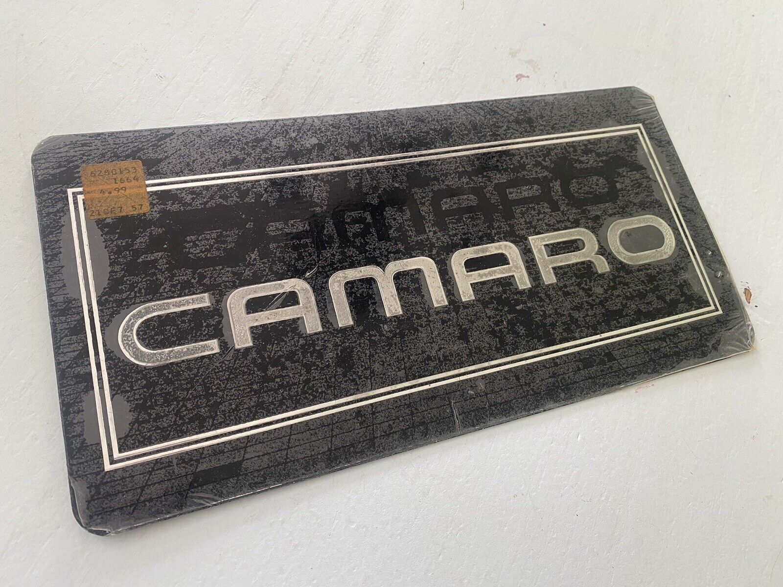 NOS Vintage  Camaro License Plate Automobile Accessory Chevrolet Metal