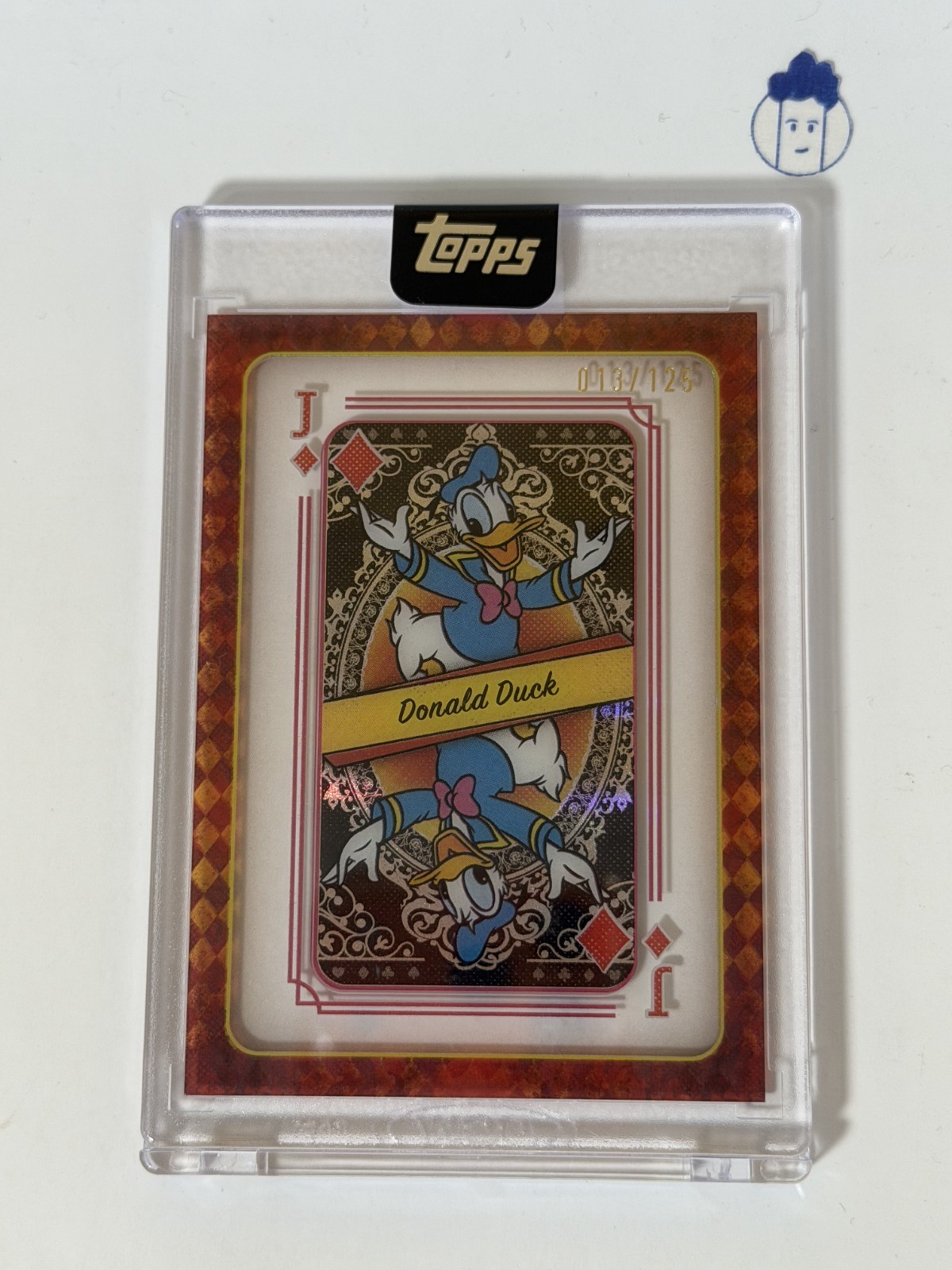 2025 Topps Disney Mint #QH-15 Donald Duck Playing Cards 013/125