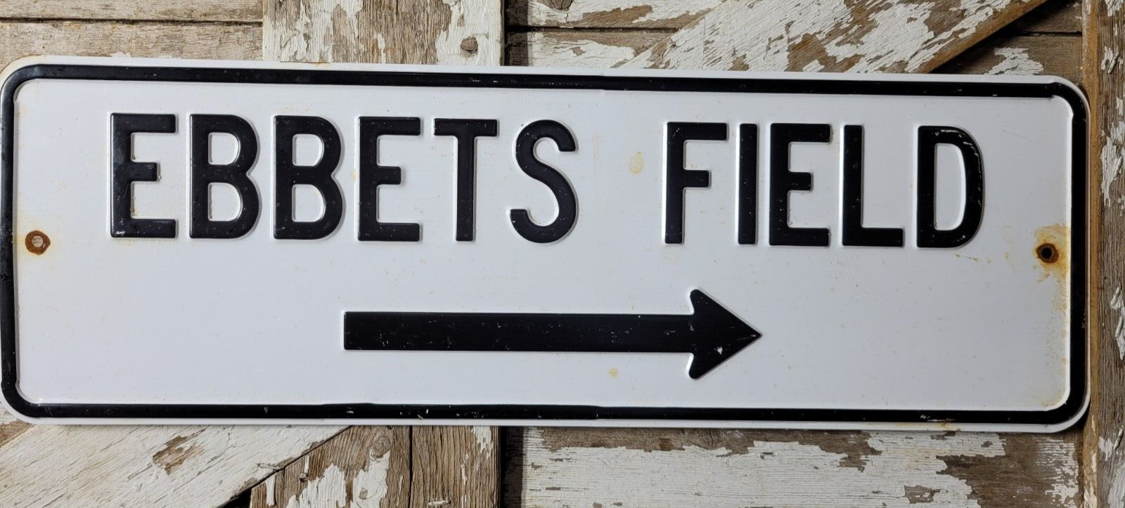 VINTAGE EBBETS FIELD SIGN 36