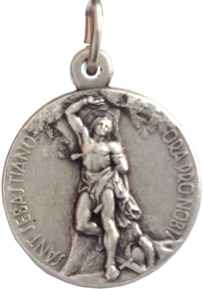 Saint Sebastian Silver Tone Medal - The Patron Saints Medals