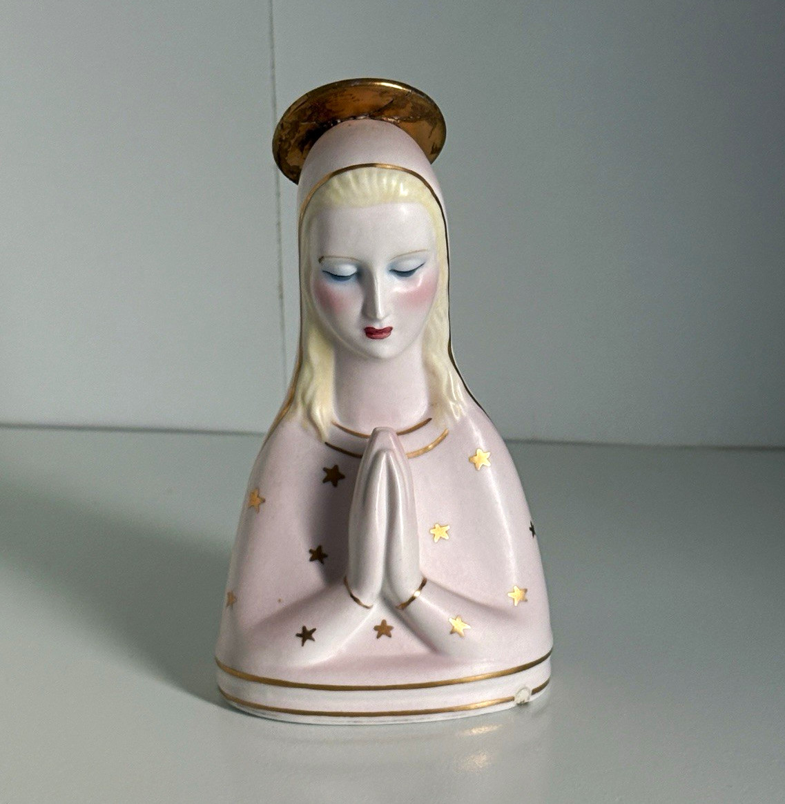 Vintage Ronzan Italy Praying Madonna Bust Figurine #187 Mid-Century Ceramic Mary Vintage Ronzan Italy Praying Madonna Bust Figurine #187 Mid-Century Ceramic Mary