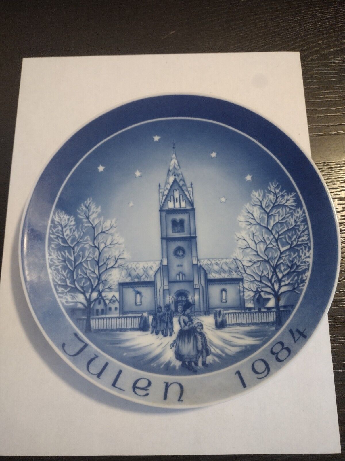 1984 Bareuther & Co. Christmas Church Plate Herning Church
