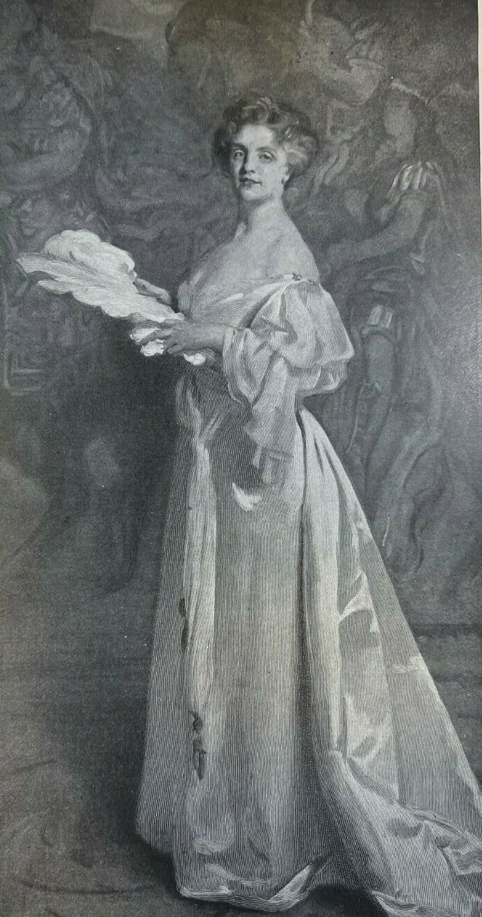1909 Vintage Magazine Illustration Actress Ada Rehan