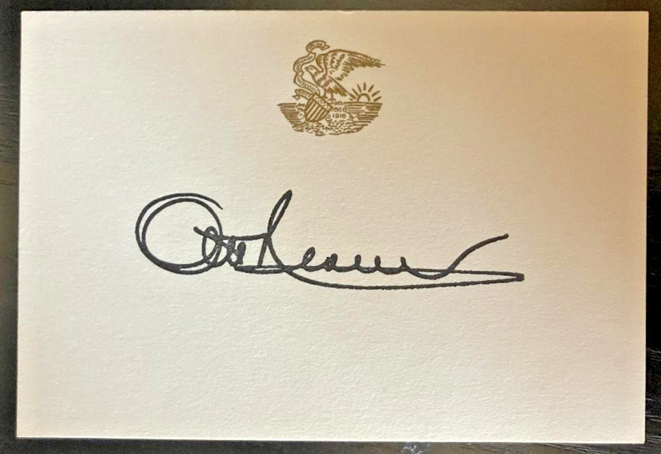 OTTO KERNER AUTOGRAPH ON OFFICIAL CARD