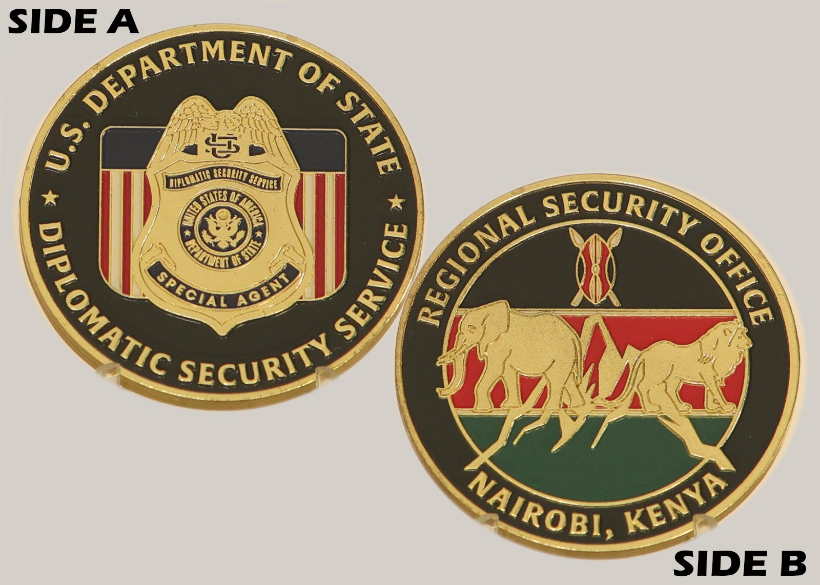 U.S. Department of State DSS Nairobi Kenya Challenge Coin  M#6