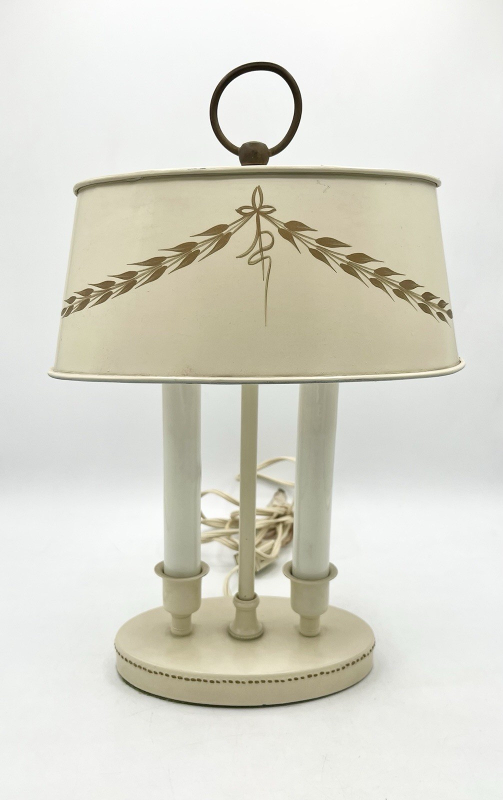 Vintage French-Style Toleware/Bouillotte Table Lamp w/Shade Restoration or Parts Vintage French-Style Toleware/Bouillotte Table Lamp w/Shade Restoration or Parts
