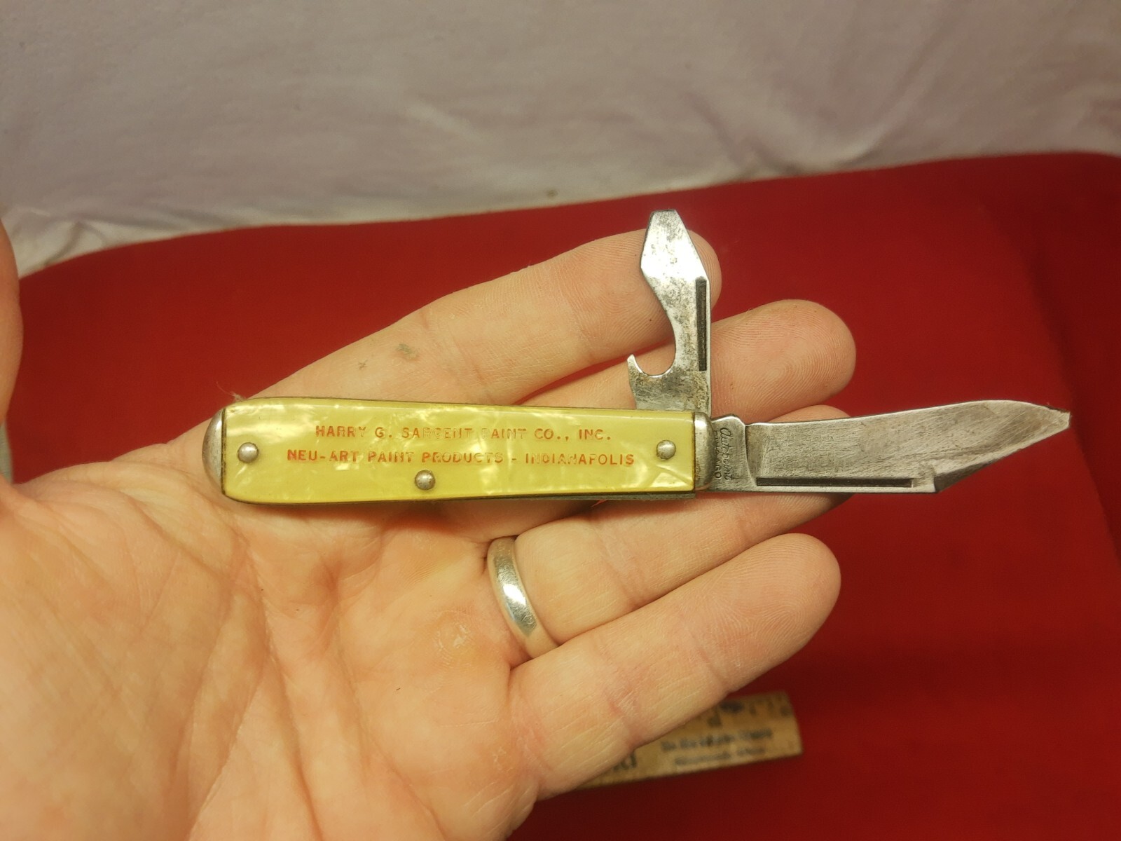Vtg Autopoint Sargent Paint Co. Neu Art Indianapolis Pocketknife Advertising 