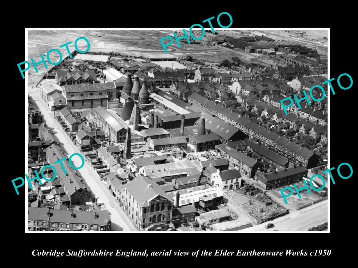 Cobridge Staffordshire England Aerial View Of Pottery 1950 1 Old Historic Photo Cobridge Staffordshire England Aerial View Of Pottery 1950 1 Old Historic Photo