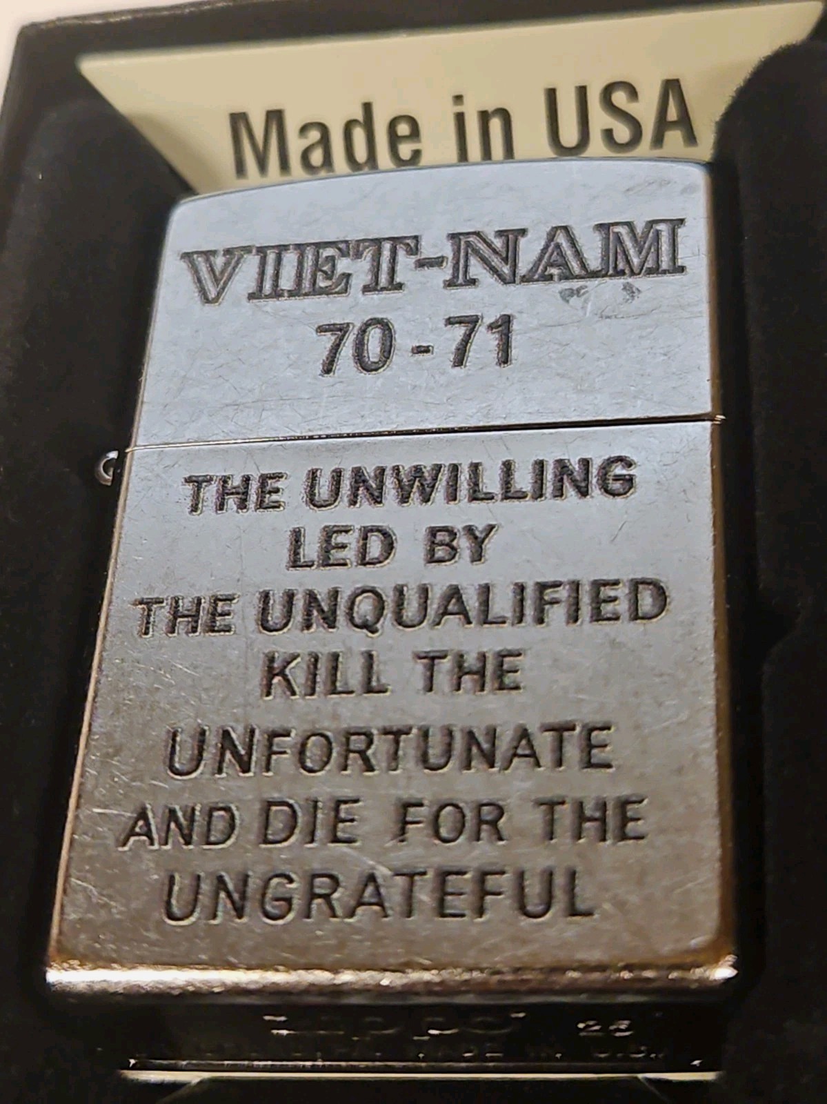 VIET-NAM WAR 70-71 ZIPPO LIGHTER NEW IN ORIGINAL BOX
