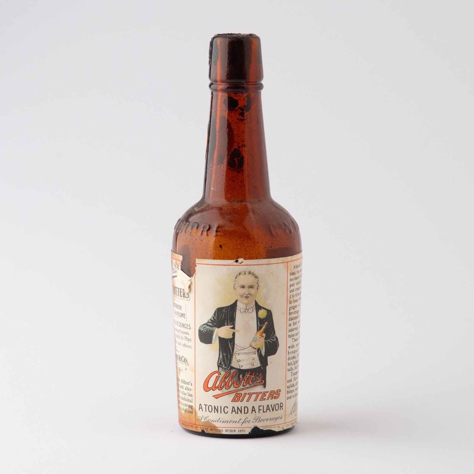 Vintage Abbott’s Aromatic Bitters Bottle C.W. Abbott & Co Baltimore 8½ oz EMPTY Vintage Abbott’s Aromatic Bitters Bottle C.W. Abbott & Co Baltimore 8½ oz EMPTY