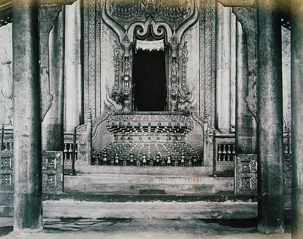 Throne Room Of The Royal Palace 1885 OLD PHOTO