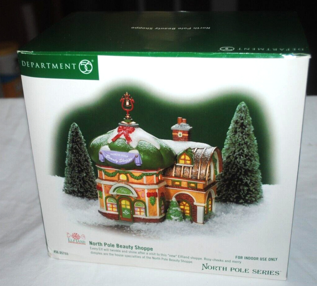 Department 56 Snow Village, NORTH POLE BEAUTY SHOPPE #56.05733, NM in box