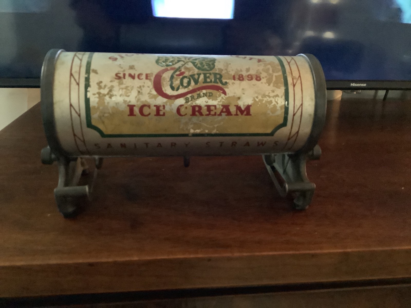 Clover Ice Cream 1940's straw dispenser Rex Co. Very Rare. Never seen one before Clover Ice Cream 1940's straw dispenser Rex Co. Very Rare. Never seen one before