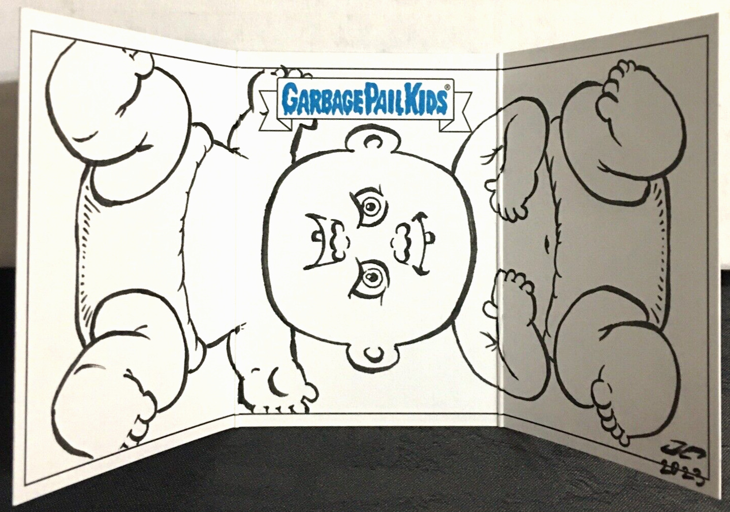 Garbage Pail Kids Autograph Triptych Sketch Card Art 1 of 1