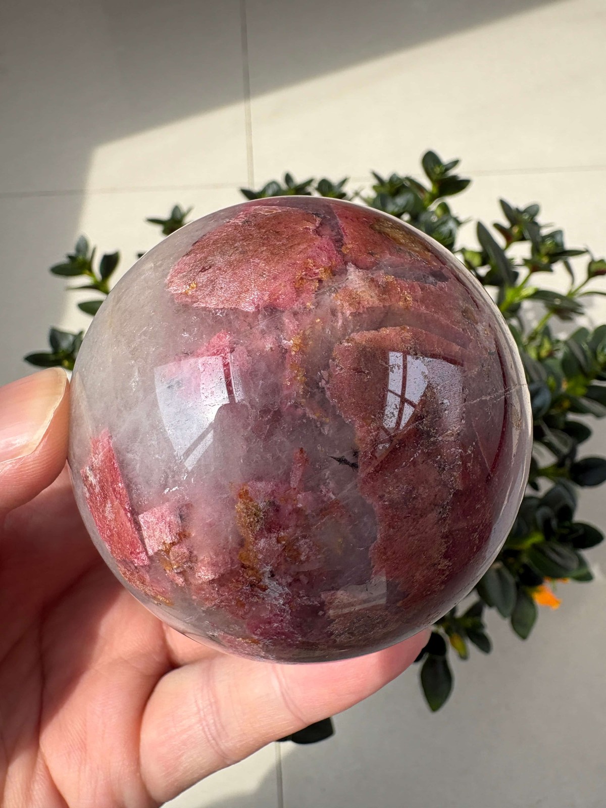 Natural Rhodonite Sphere 2.8\