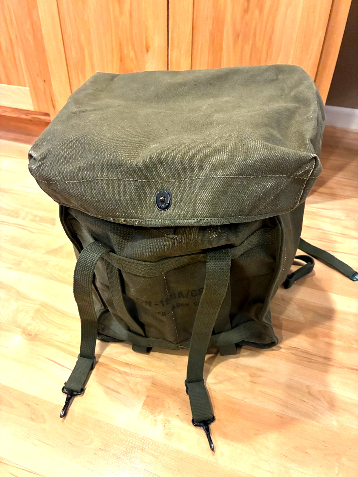 Vintage US Army Signal Corps CW-188A/GR Radio Bag Homer Alden Co Canvas