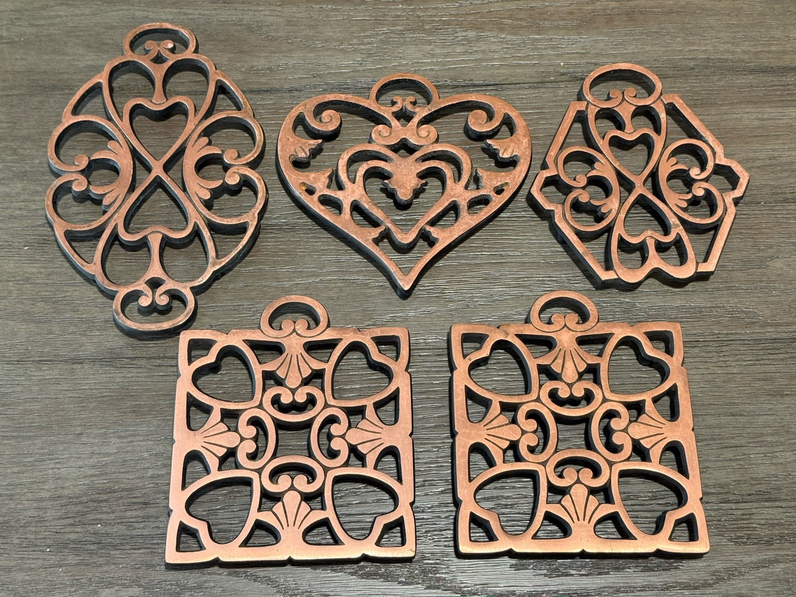 5 Pampered Chef Cast Iron Copper Trivets Round-Up From The Heart 2007-2011