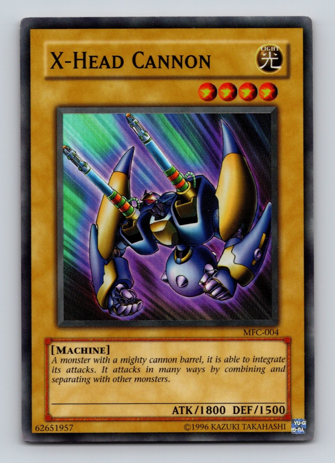Yu-Gi-Oh X-HEAD CANNON 1996 MFC Konami #004