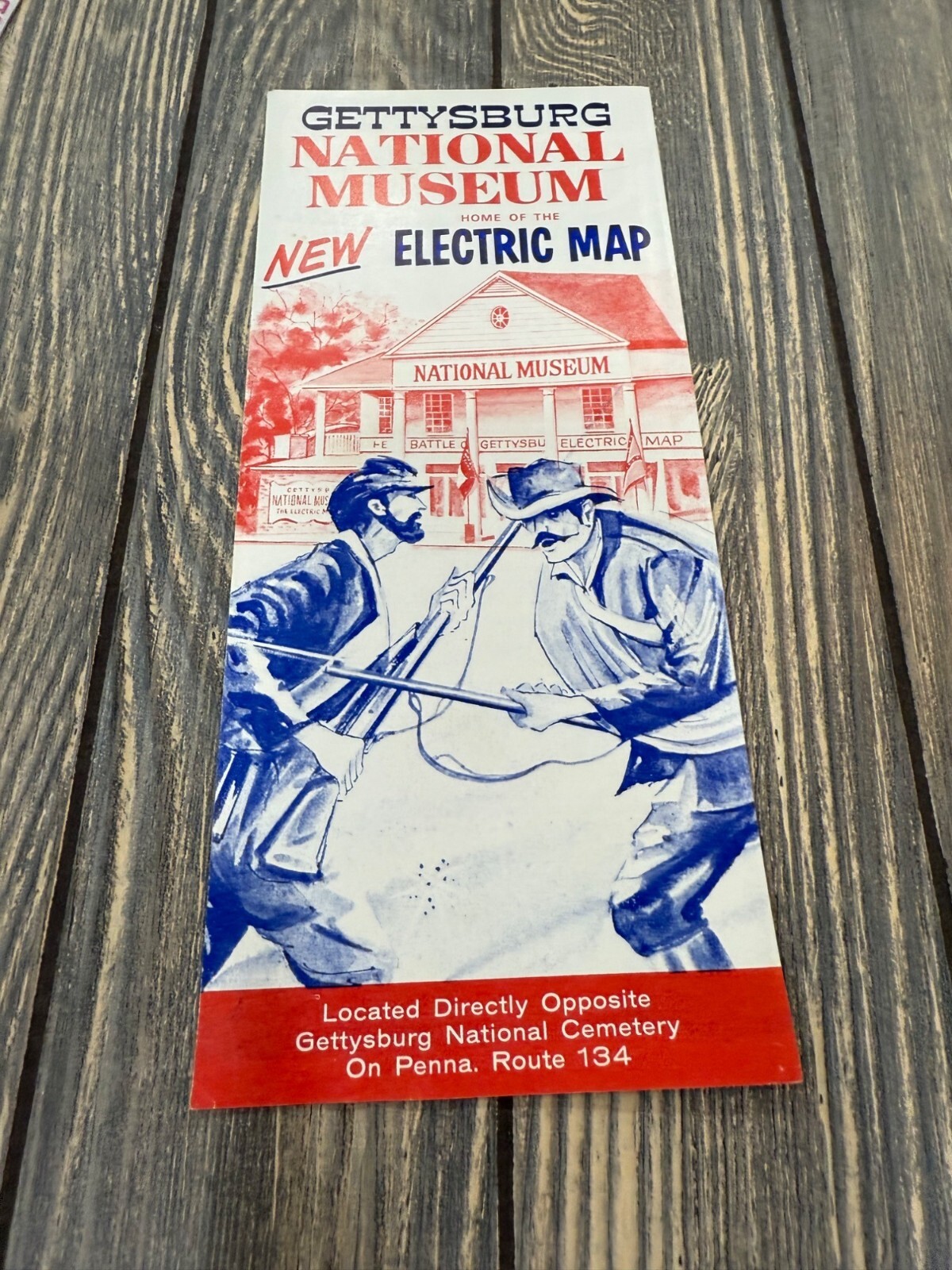 Gettysburg National Museum Brochure With Electric Map